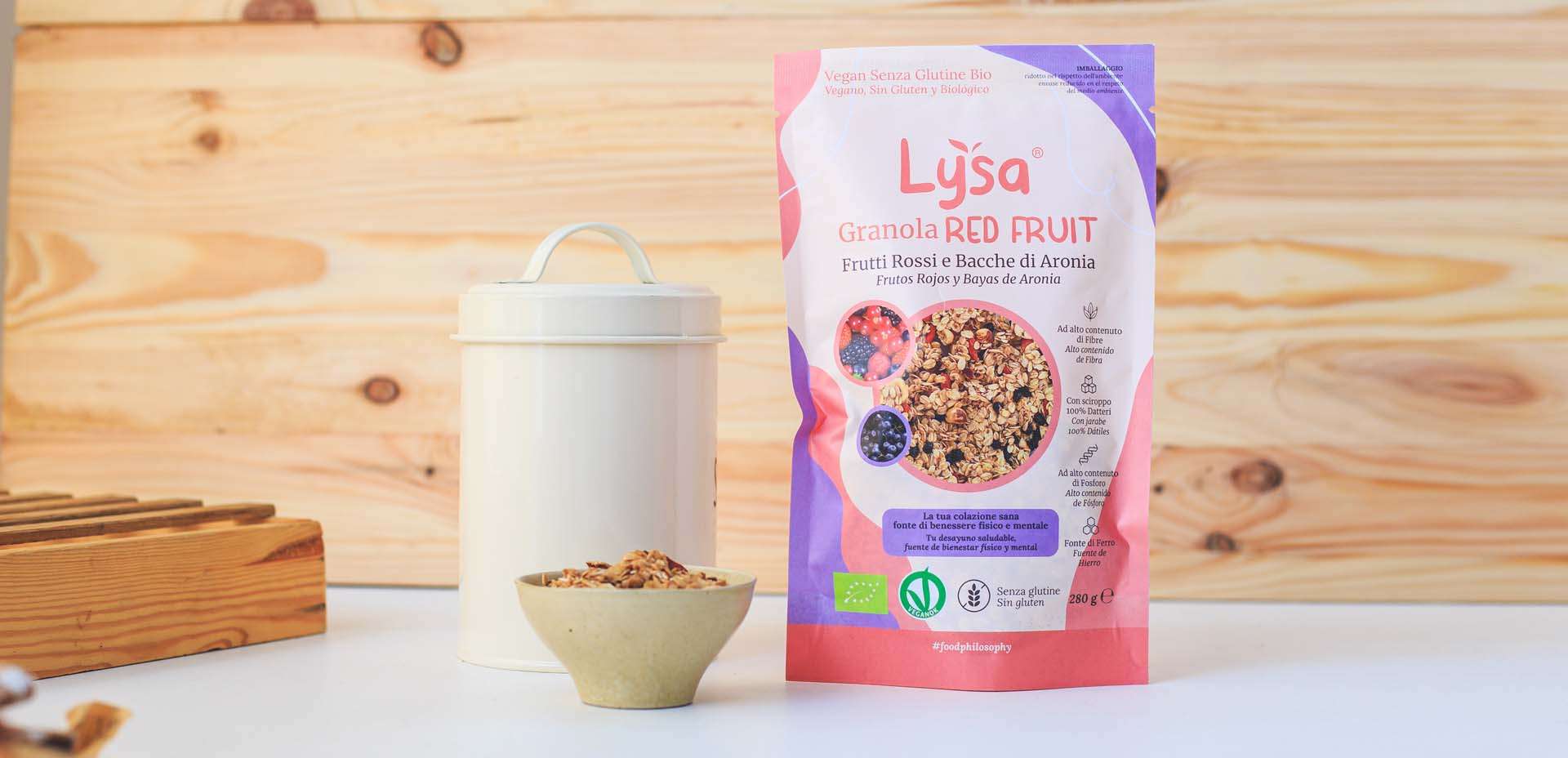 Colazione vegana sana e veloce, granola Lysa Food