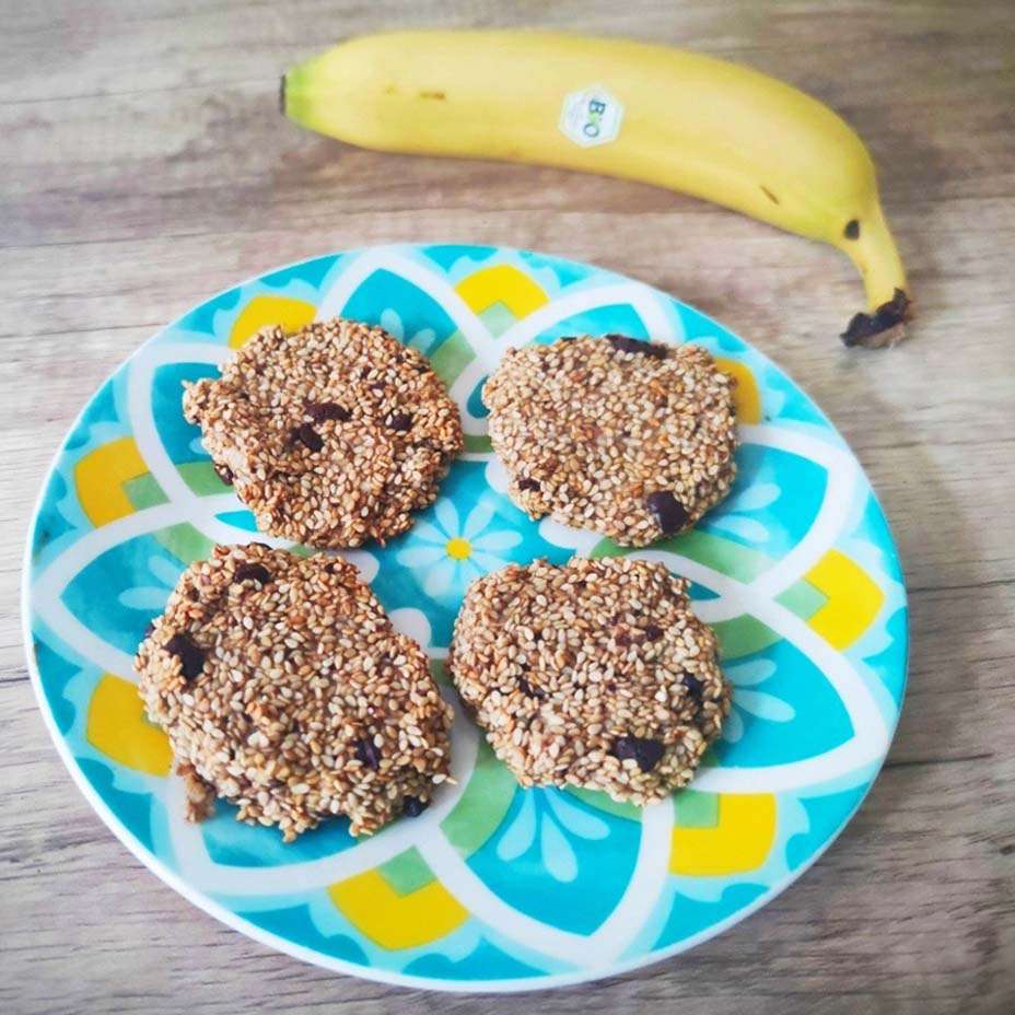 biscotti vegani banana sesamo biscotti vegani banana sesamo