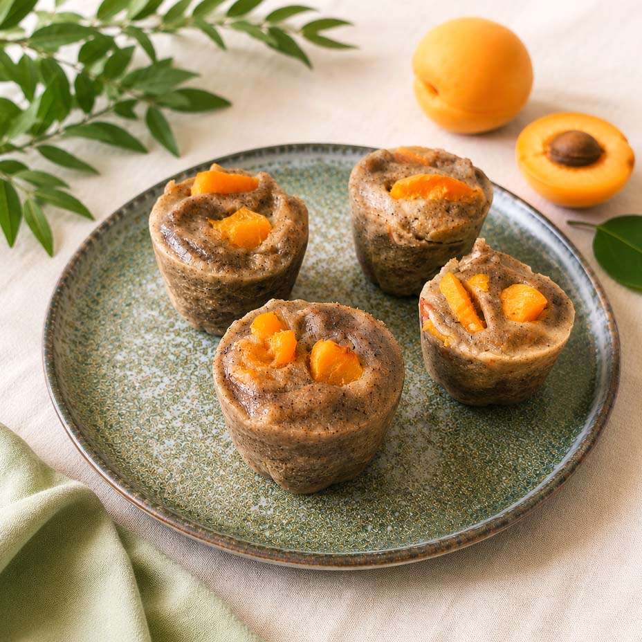 Muffin vegani alle albicocche al vapore